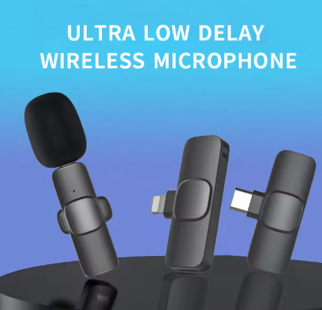 2.4 GHz Wireless Lavalier Mikrofon für iPhone & USB-C | Dual Mic