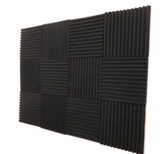 Acoustic Foam Wedge Panels – 12 Pack | High Density Sound Proof with Self-Adhesive