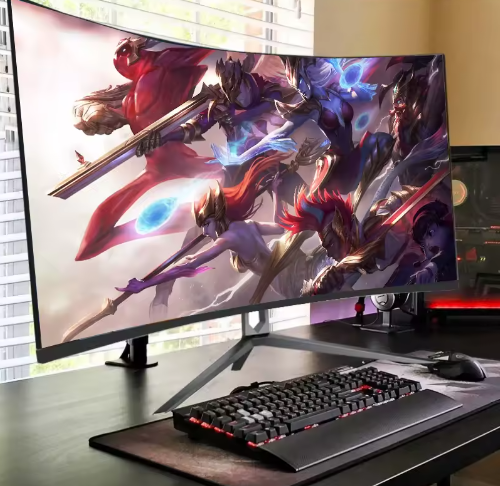 34" 4K Curved Borderless Gaming Monitor – 165Hz, Type-C, Height Adjustable